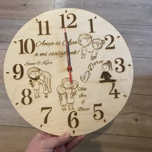 Egyedi családi falióra – a család minden tagja egy helyen ❤️🏡